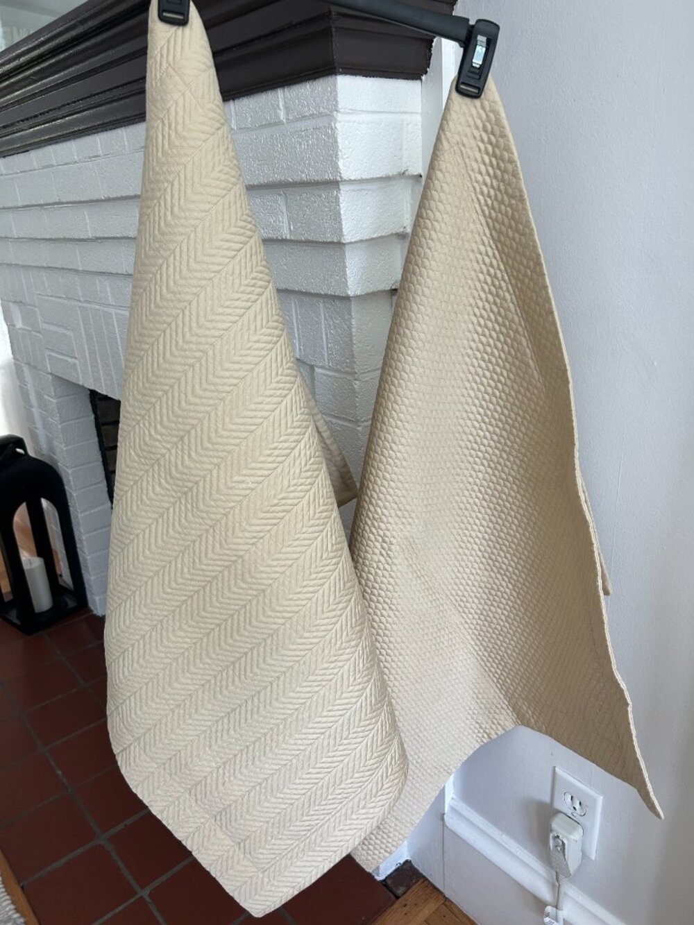Matouk Metalasse Cream Pillow Shams 100% Egyptian Cotton